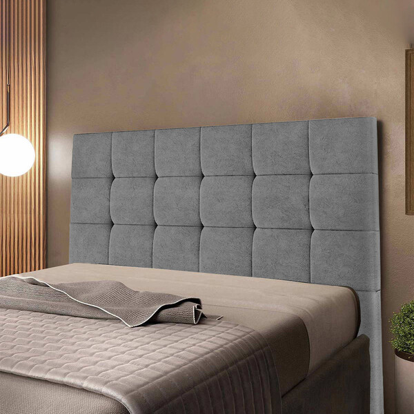 Cabeceira Estofada Julia Casal 140 Cm Para Cama Box Suede Ama