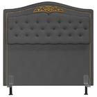 Cabeceira Estofada Kate King 195 Cm Para Cama Box Suede Cinza