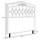 Cabeceira Estofada Kate King 195 Cm Para Cama Box Suede Marro