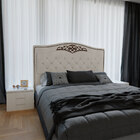 Cabeceira Estofada Kate Queen 160 Cm Para Cama Box Suede Bege