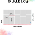 Cabeceira Estofada King 13 Blocos Não É Segredo Suede Liso Ci