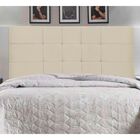 Cabeceira Estofada King 195 Cm Barcelona Suede Bege - Jbe