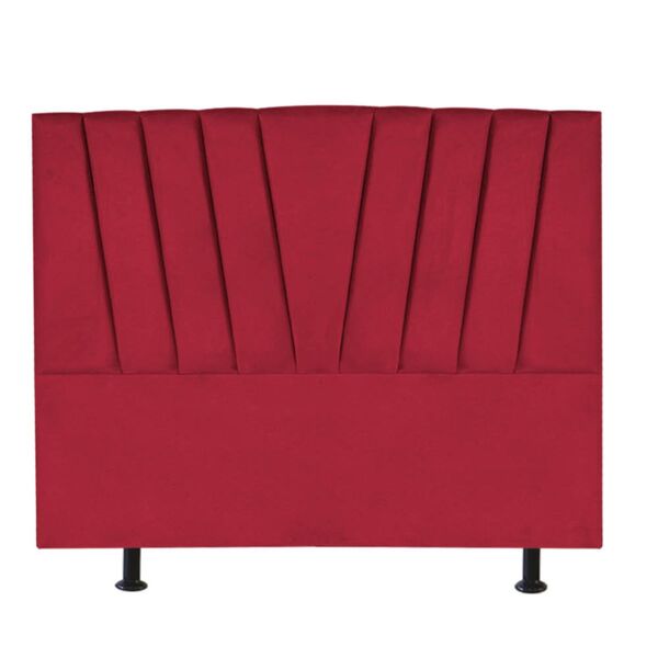 Cabeceira Estofada King 195 Cm Bélgica A01 Suede Vermelho