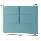 Cabeceira Estofada King 195 Cm Bia A01 Suede Azul Turquesa