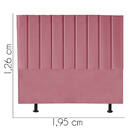 Cabeceira Estofada King 195cm Carla Ii Suede Rosa - D A Decor