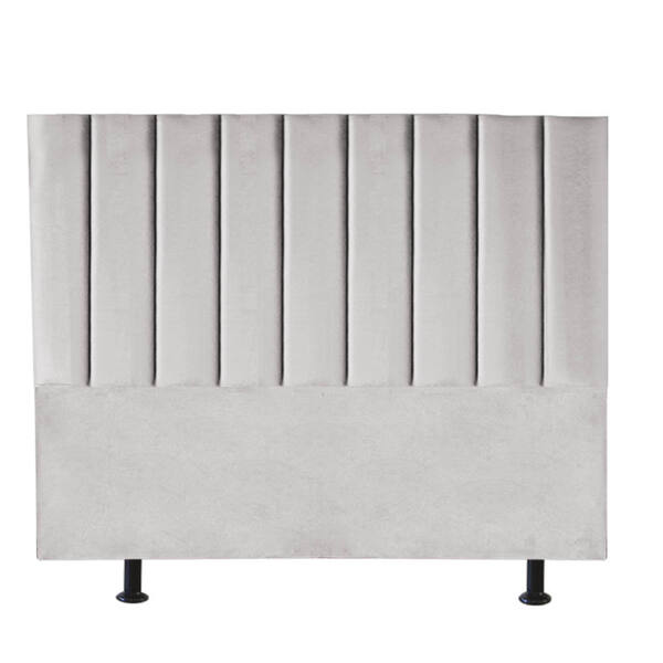 Cabeceira Estofada King 195cm Cora Suede Cinza Claro - D A De