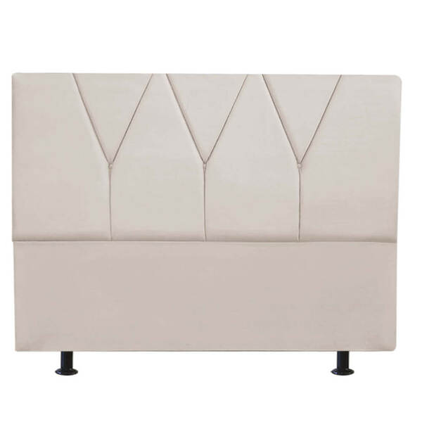 Cabeceira Estofada King 195cm Jade Suede Bege - D A Decor