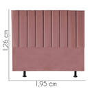 Cabeceira Estofada King 195cm Karla Suede Rosê - D A Decor