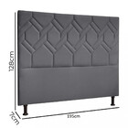 Cabeceira Estofada King 195cm Veludo Alana Js Móveis