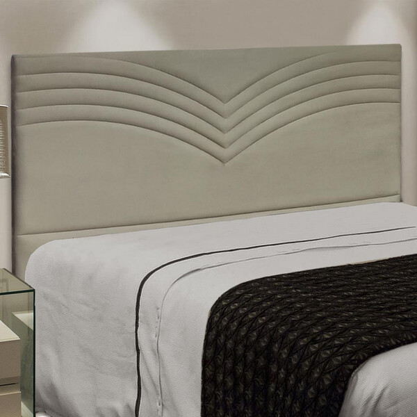 Cabeceira Estofada King 195cm Veludo Laura Js Móveis