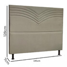 Cabeceira Estofada King 195cm Veludo Laura Js Móveis