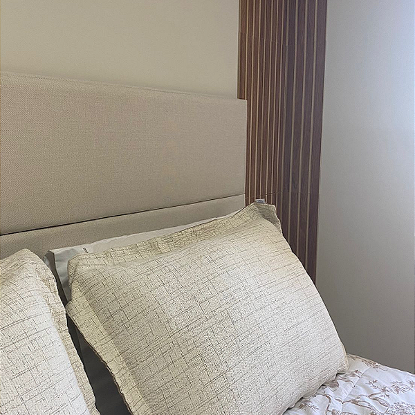 Cabeceira Estofada King 2 Blocos Não É Segredo Linho Cru 195x