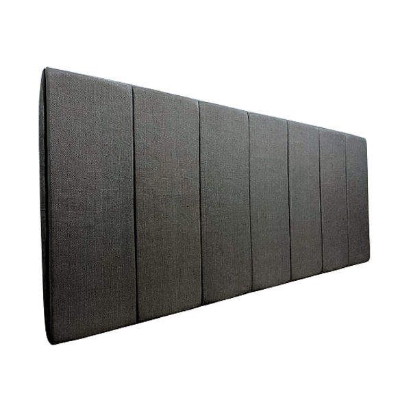 Cabeceira Estofada King 7 Blocos Não É Segredo Linho Chumbo 1
