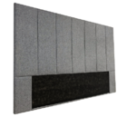 Cabeceira Estofada King 7 Blocos Não É Segredo Linho Cinza Cl