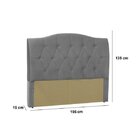 Cabeceira Estofada King Colony  Cinza