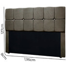 Cabeceira Estofada King Size Com Strass Mila 1,95 Suede Amass