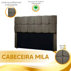 Cabeceira Estofada King Size Com Strass Mila 1,95 Suede Amass