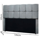 Cabeceira Estofada King Size Com Strass Mila 1,95 Suede Amass