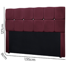 Cabeceira Estofada King Size Com Strass Mila 1 95 Veludo - Sh