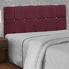 Cabeceira Estofada King Size Com Strass Mila 1 95 Veludo - Sh