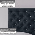 Cabeceira Estofada King Size Pixar Veludo Animale Azul Petról