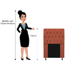 Cabeceira Estofada Lady 100 Cm Solteiro Com Capitonê Suede Te