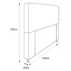 Cabeceira Estofada Lady 140 Cm Casal Com Capitonê  Suede Amar