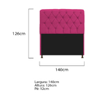 Cabeceira Estofada Lady 140 Cm Casal Com Capitonê Suede - Doc