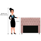 Cabeceira Estofada Lady 160 Cm Queen Size Com Capitonê Suede