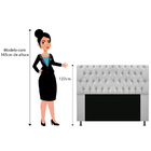 Cabeceira Estofada Lady 160 Cm Queen Size Com Capitonê Suede