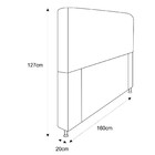 Cabeceira Estofada Lady 160 Cm Queen Size Com Capitonê Suede