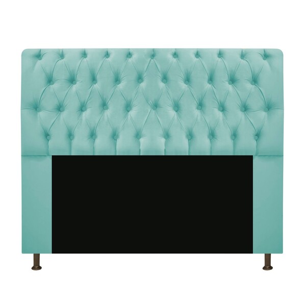 Cabeceira Estofada Lady 160 Cm Queen Size Com Capitonê Suede