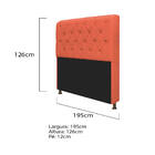 Cabeceira Estofada Lady 195 Cm King Size Com Capitonê Suede -
