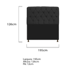 Cabeceira Estofada Lady 195 Cm King Size Com Capitonê Suede -
