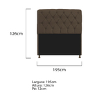 Cabeceira Estofada Lady 195 Cm King Size Com Capitonê Suede -