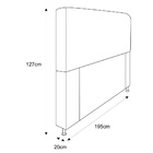 Cabeceira Estofada Lady 195 Cm King Size Com Capitonê Suede B