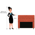 Cabeceira Estofada Lady 195 Cm King Size Com Capitonê Suede T