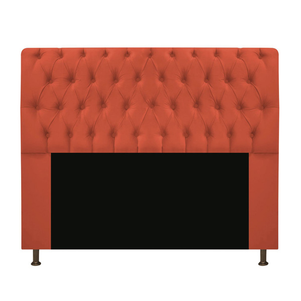 Cabeceira Estofada Lady 195 Cm King Size Com Capitonê Suede T