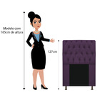 Cabeceira Estofada Lady 90 Cm Solteiro Com Capitonê  Suede Ro