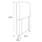 Cabeceira Estofada Lady 90 Cm Solteiro Com Capitonê  Suede Ve