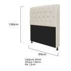 Cabeceira Estofada Lady 90 Cm Solteiro Com Capitonê Corano -