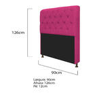 Cabeceira Estofada Lady 90 Cm Solteiro Com Capitonê Suede - A