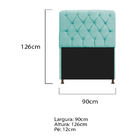 Cabeceira Estofada Lady 90 Cm Solteiro Com Capitonê Suede - D