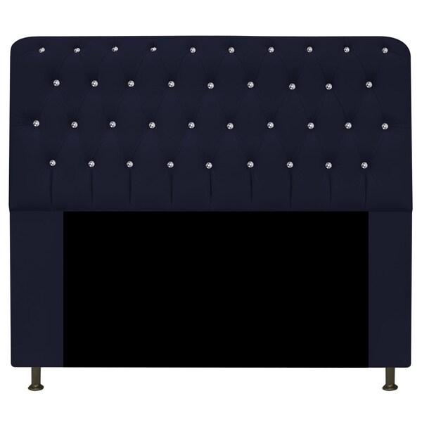 Cabeceira Estofada Lady Com Strass 140 Cm Casal Corano - Amar