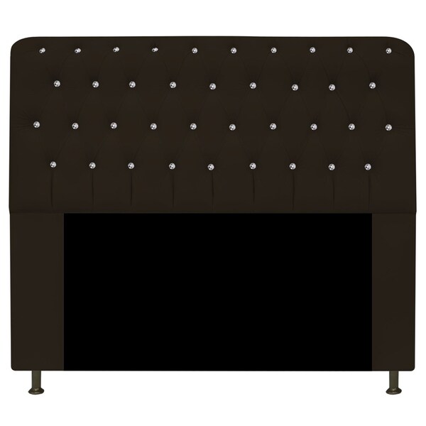 Cabeceira Estofada Lady Com Strass 140 Cm Casal Size Corano -