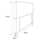 Cabeceira Estofada Lady Com Strass 140 Cm Casal Suede - Amare