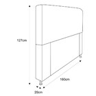 Cabeceira Estofada Lady Com Strass 160 Cm Queen Size Suede -