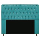 Cabeceira Estofada Lady Com Strass 195 Cm King Size Suede - A