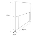 Cabeceira Estofada Lady Com Strass 195 Cm King Size Suede - A