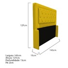 Cabeceira Estofada Laguna 140 Cm Casal Com Capitonê Corano Am